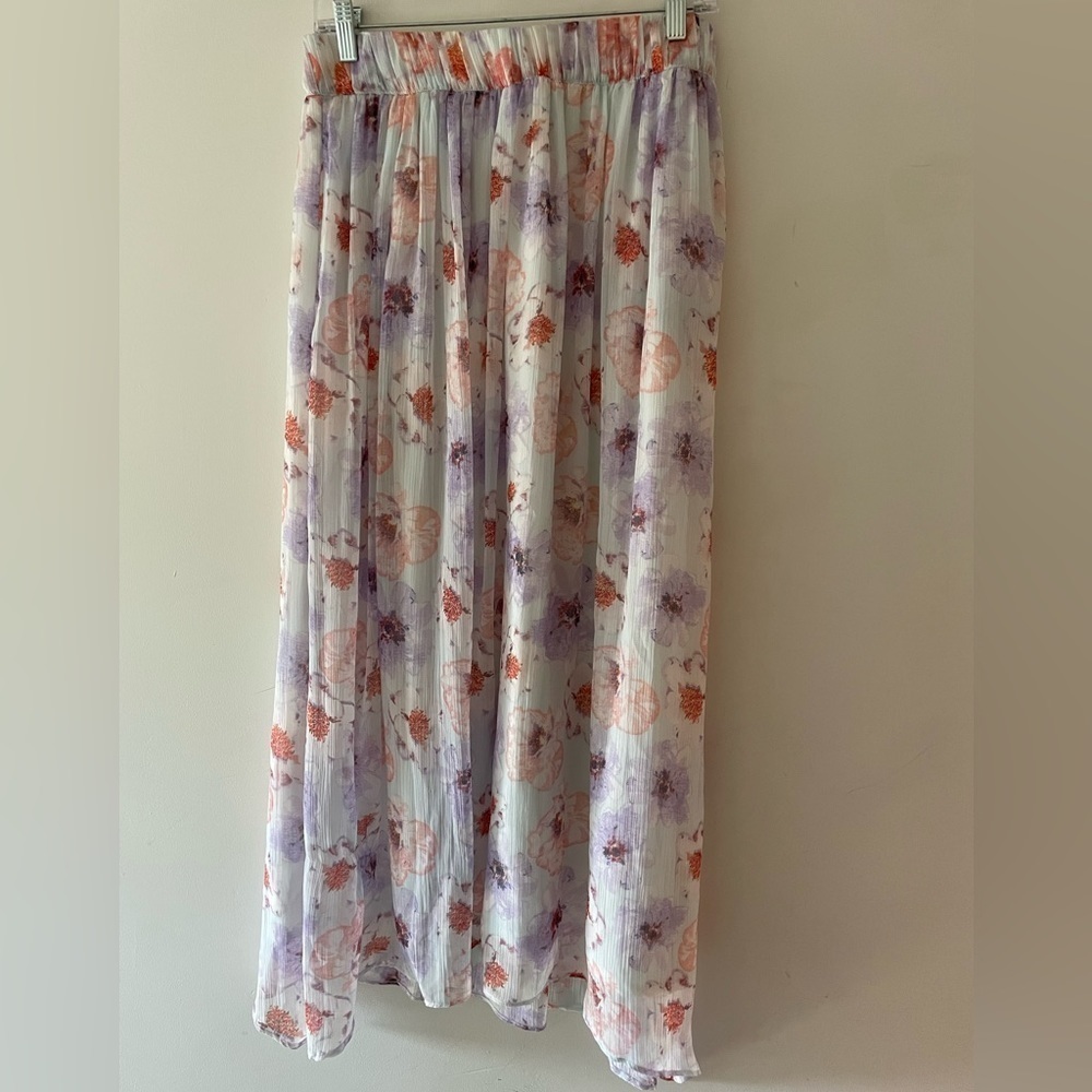 Zara Trafaluc Spring Floral‎ Maxi Skirt